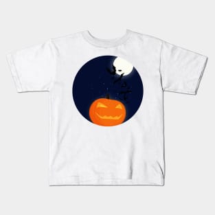 Halloween Pumpkin & Bats Kids T-Shirt